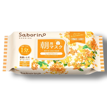 Тканинні маски Saborino Morning Pure Kinmokusei з османтусом і медом &ndash; 30&nbsp;шт.